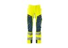 Hose mt Knietaschen, ULTIMATE STRETCH hi-vis gelb/dunkelpetroleum 82C48